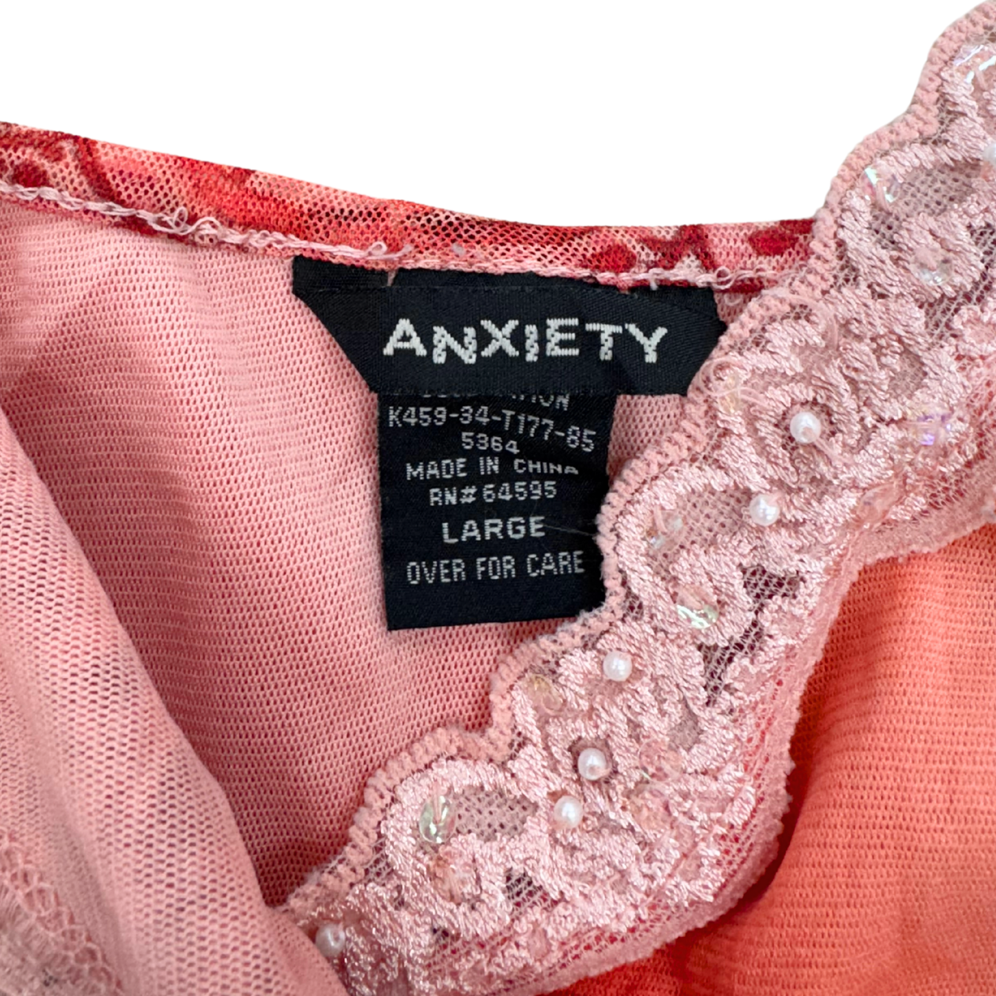 Anxiety Orange Paisley Lace Cami