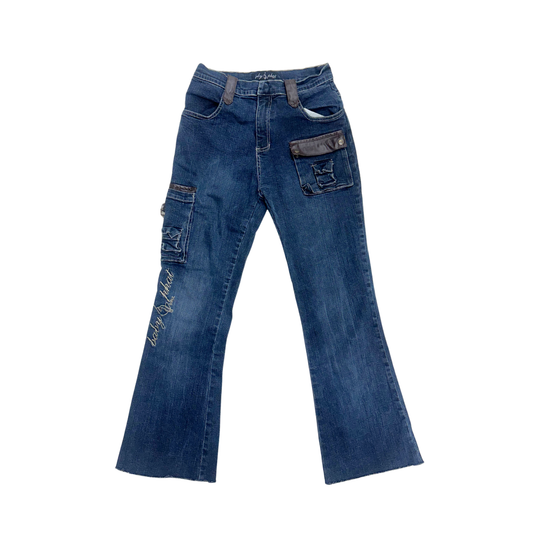 Baby Phat Cargo Pockets Boot Cut Jeans