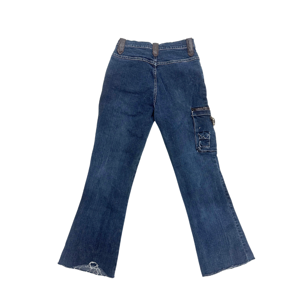Baby Phat Cargo Pockets Boot Cut Jeans
