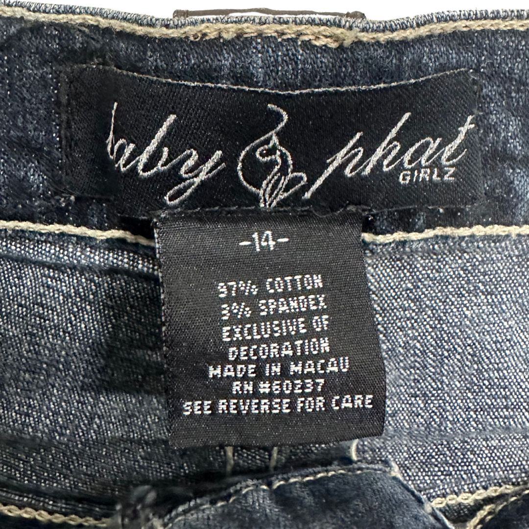 Baby Phat Cargo Pockets Boot Cut Jeans