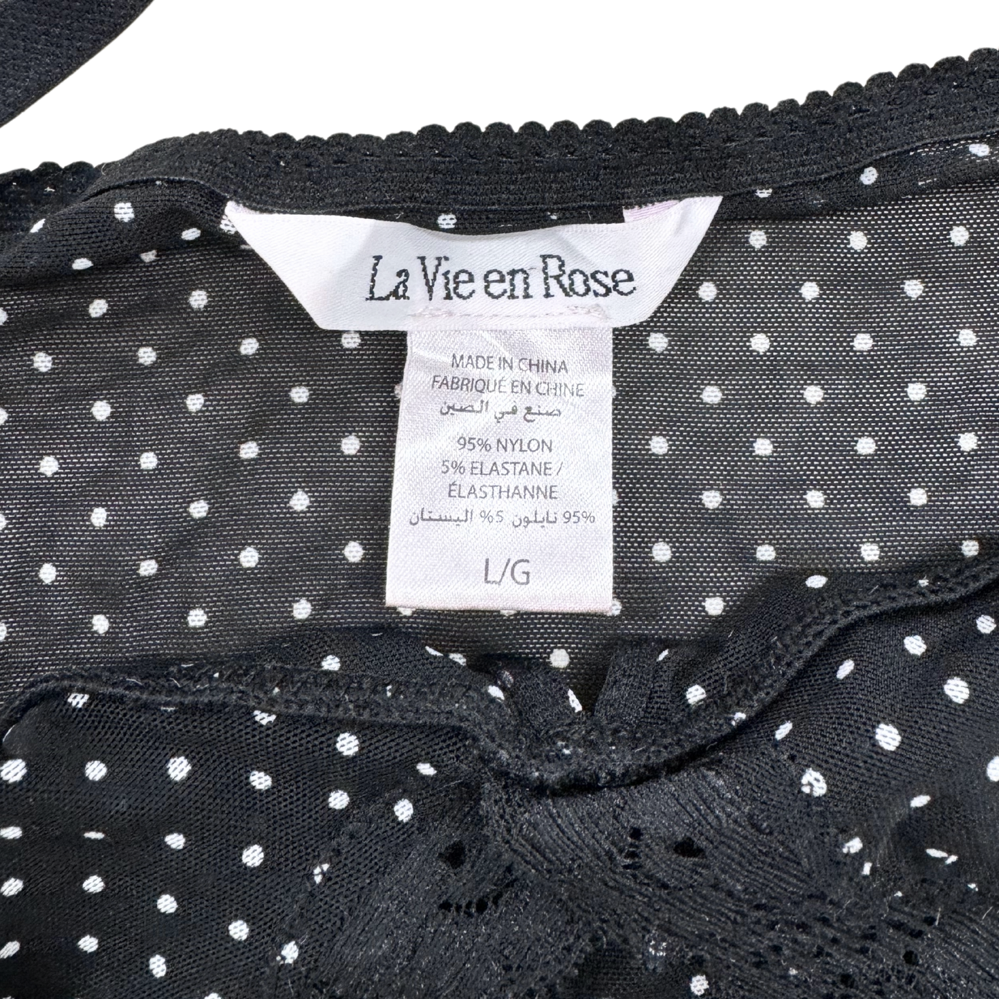 La Vie en Rose Black White Polka Dot Cami