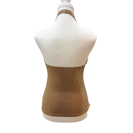 Champagne Satin Halter Top