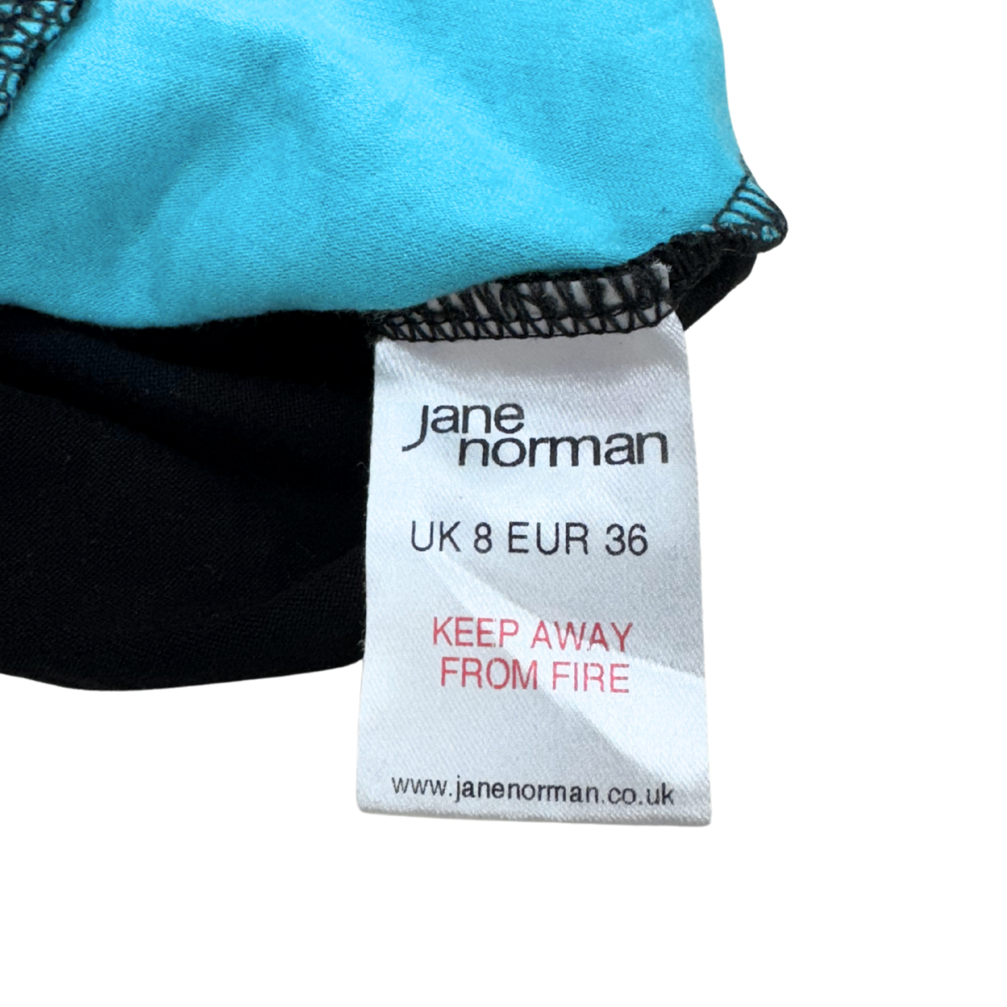 Jane Norman Black Teal Lace Up Top