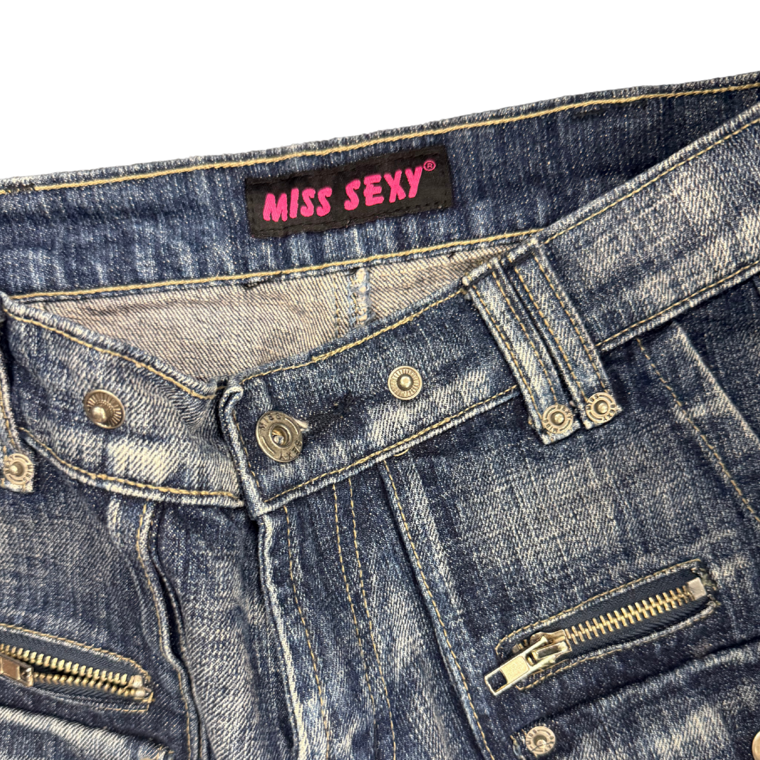 Miss Sexy Denim Cargo Jeans