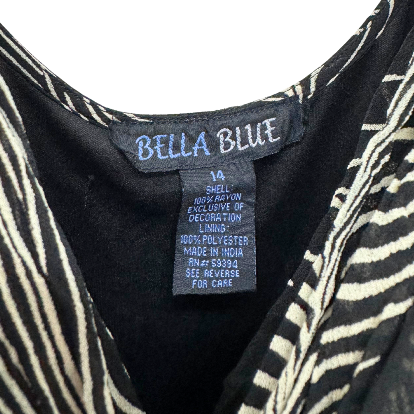 Bella Blue Black Maxi Dress