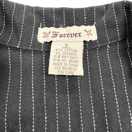 Forever 21 Black Pinstriped Jacket