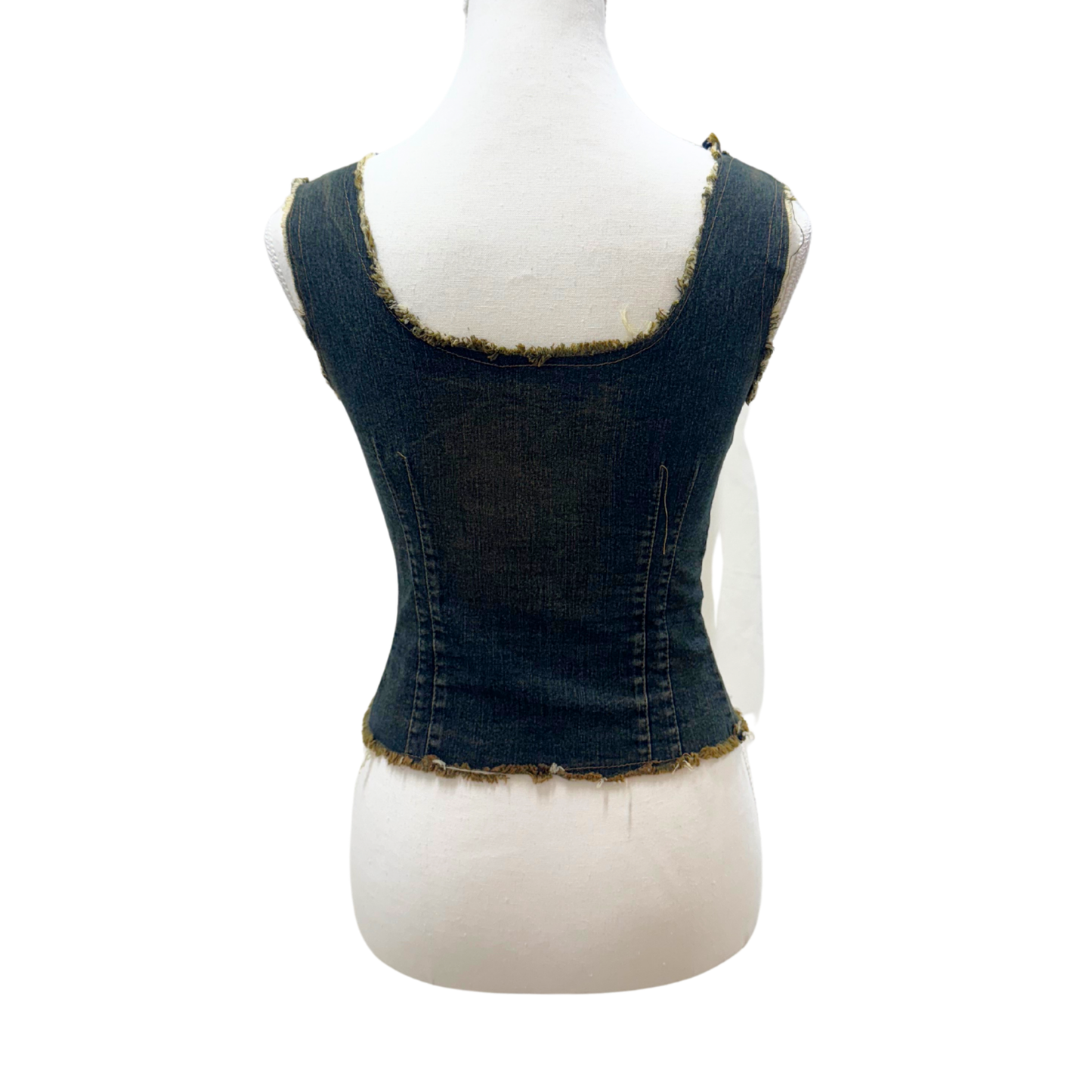 Denim Distressed Tank Top
