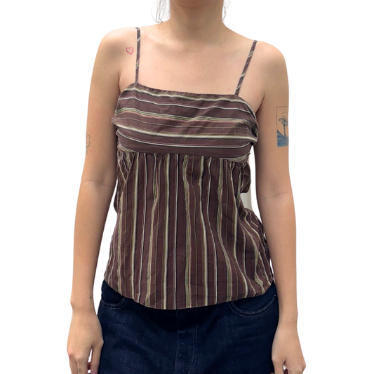 Fleurish Brown Striped Cami