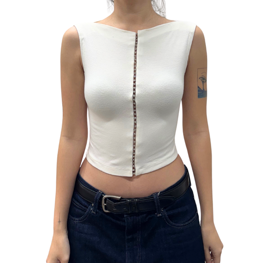 Sooki White Tank Top