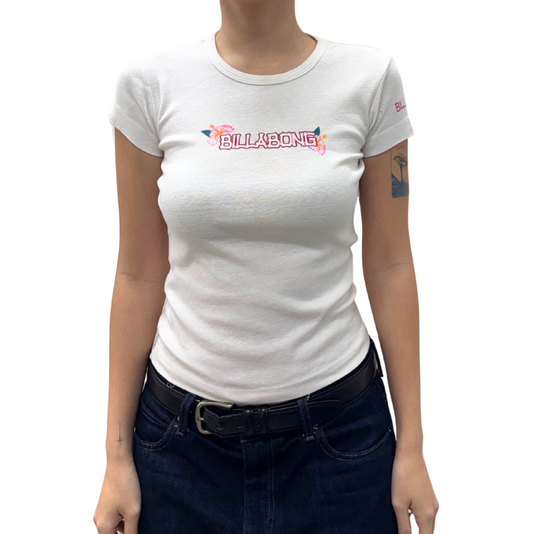 Billabong White Graphic Tee