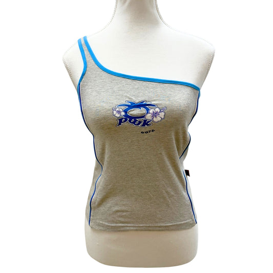 Pickwick Gray One Shoulder Top