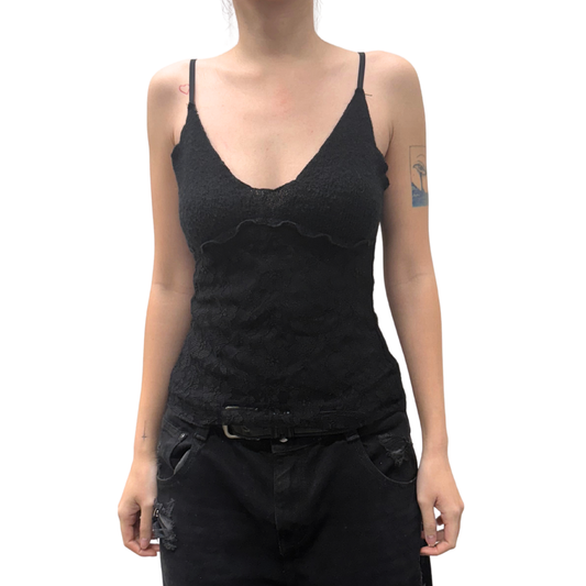 Esisto Black Lace Knitted Cami