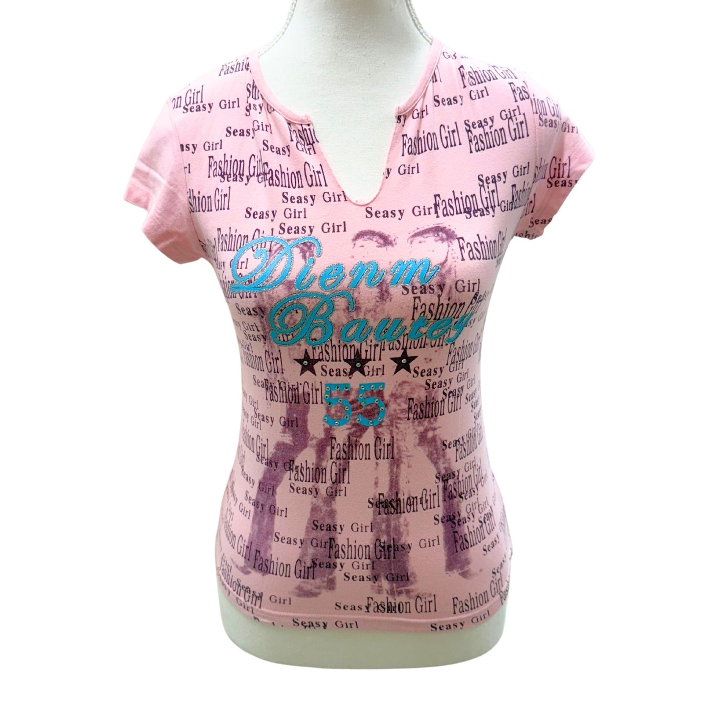 Green Pink Dienm Bautey Graphic T-Shirt