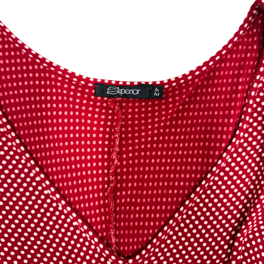 Superior Red Polka Dot Tank Top