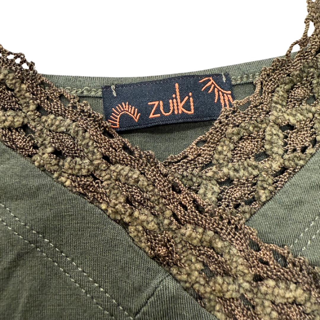 Zuiki Green Lace Tank Top