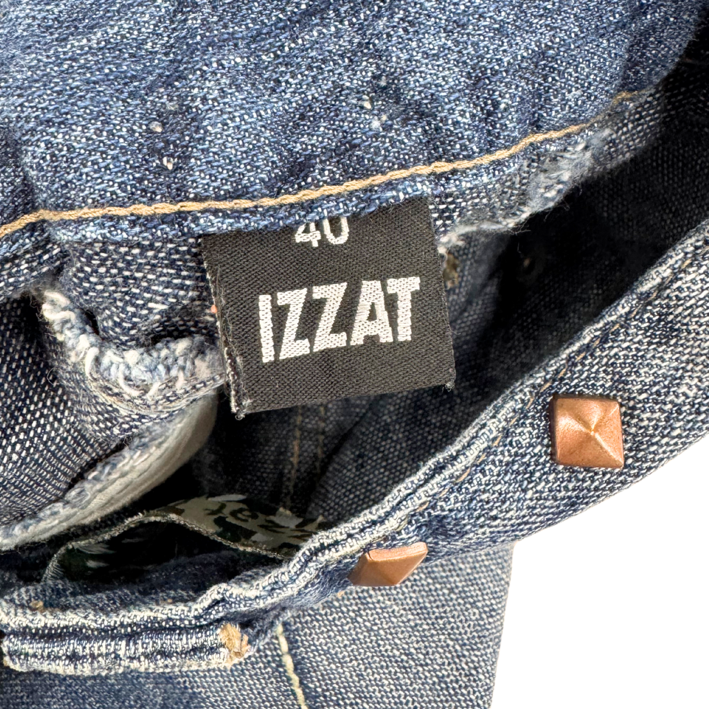 Zzat Studded Denim Mini Skirt
