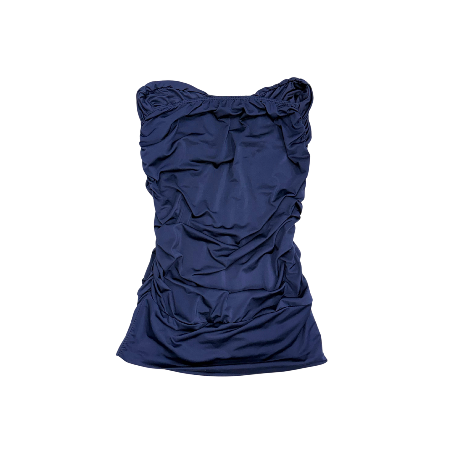 Navy Studded Strapless Top