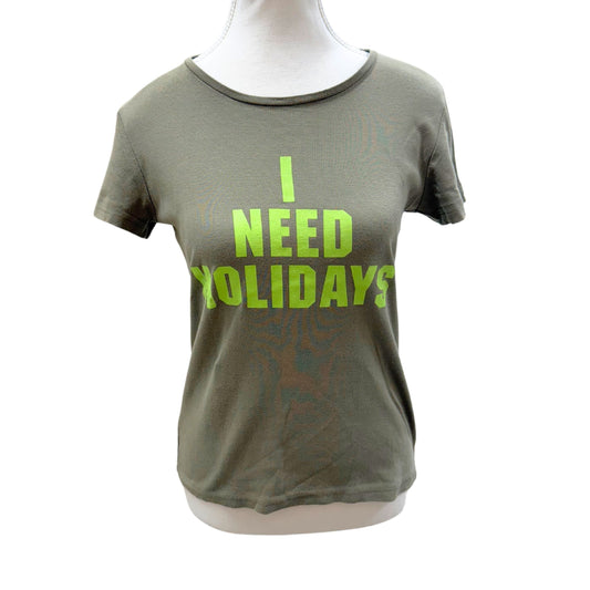 Fishbone Green I Need Holidays Now T-Shirt