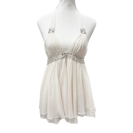 Victoria's Secret White Mesh Babydoll