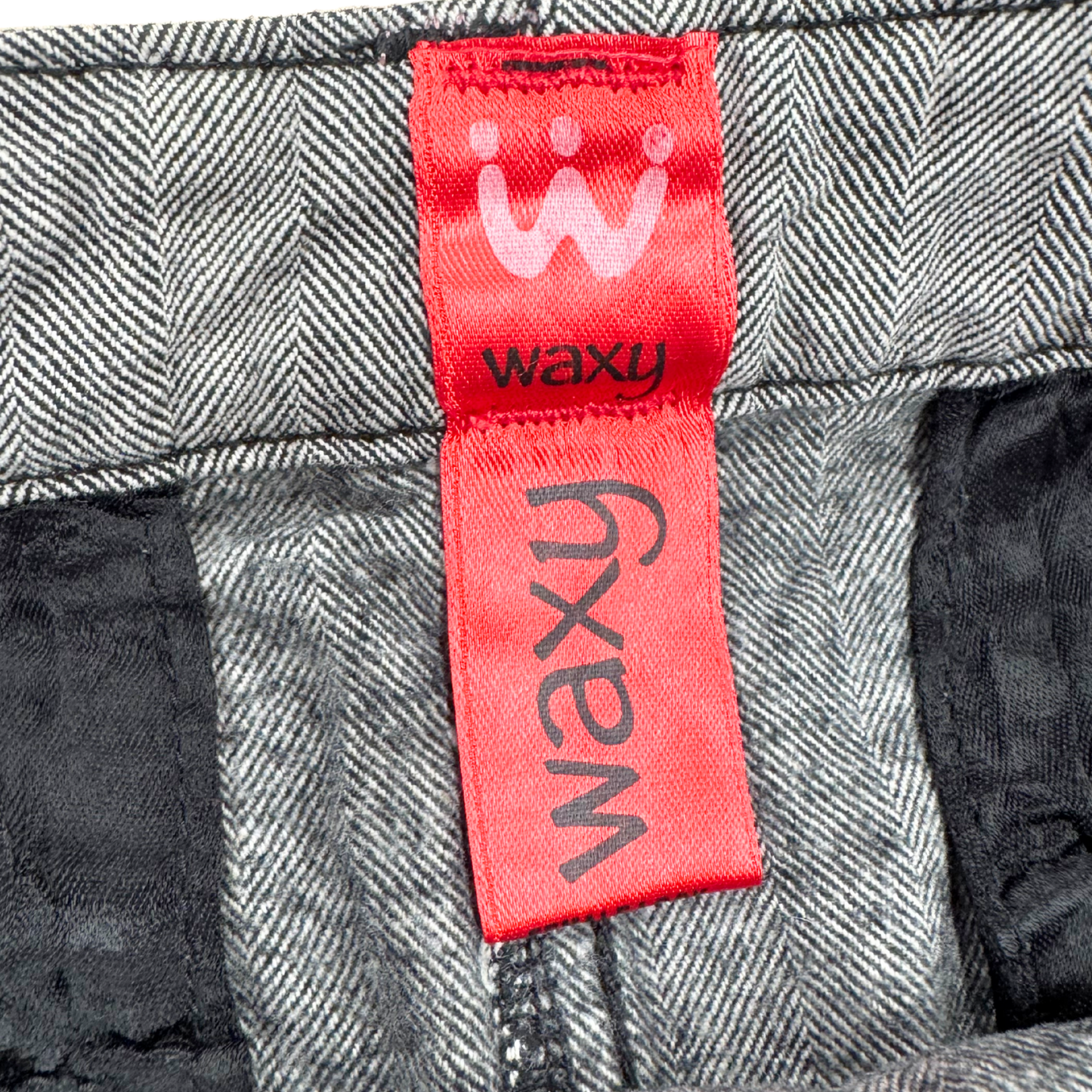 Waxy Gray Pleated Mini Skirt