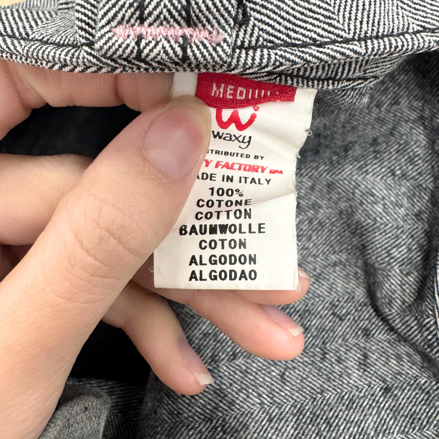 Waxy Gray Pleated Mini Skirt