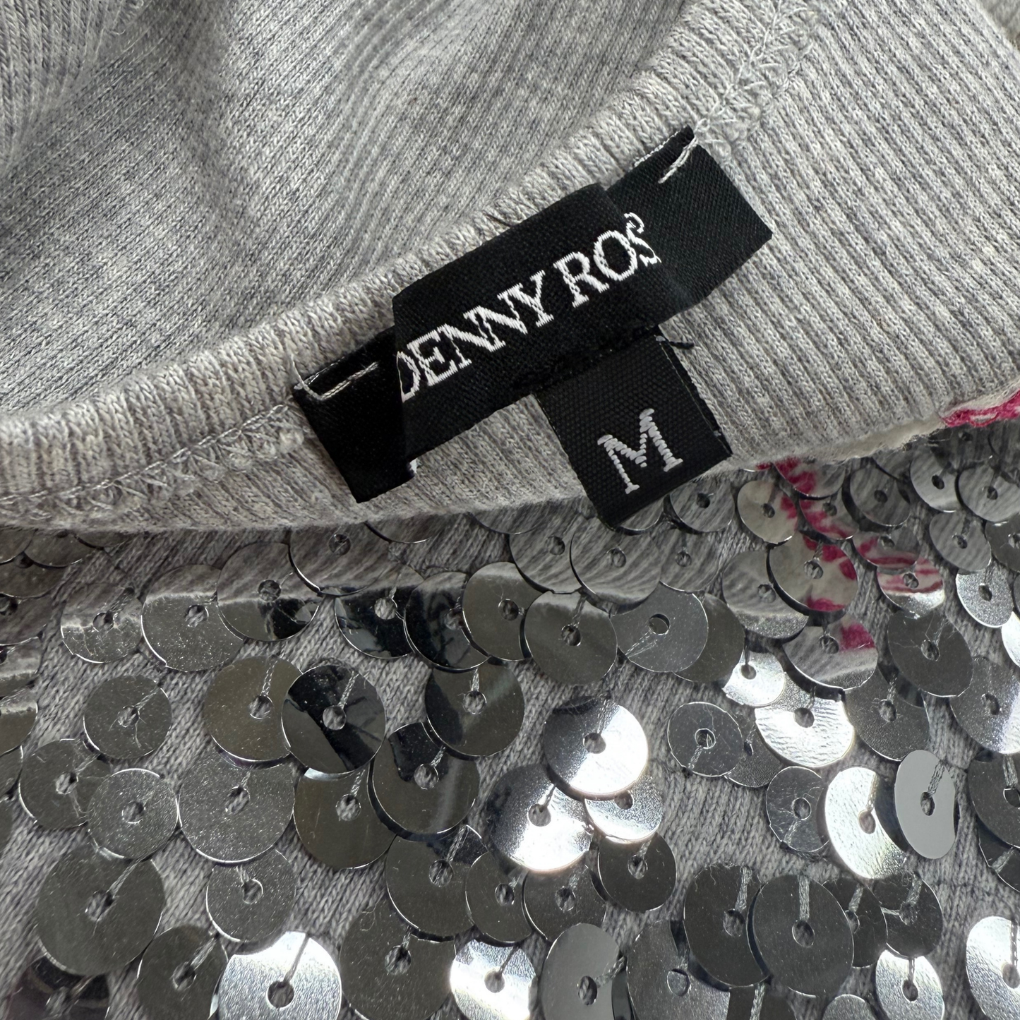 Denny Rose Gray Sequin Tank Top