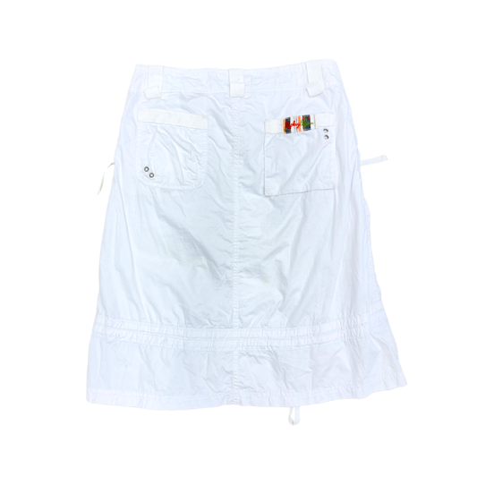 Replay & Sons White Cargo Midi Skirt