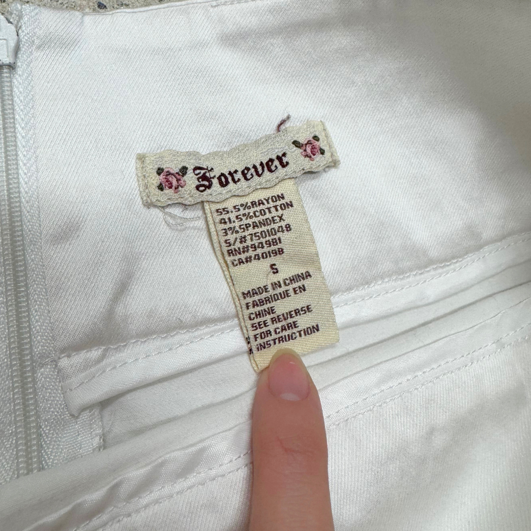 Forever 21 White Mini Skirt