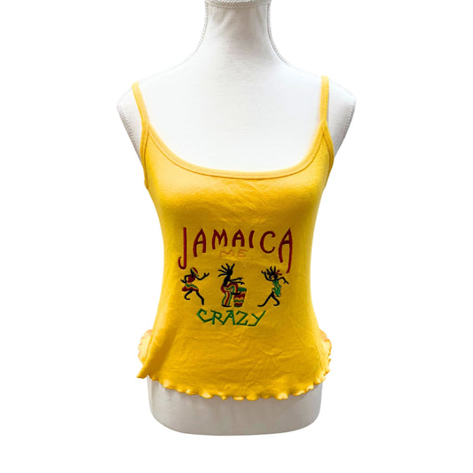 Jamaican Style Yellow Graphic Tank Top