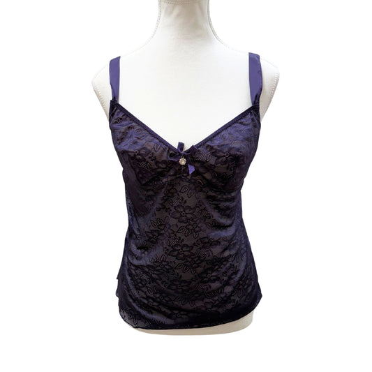 Miriale Purple Lace Satin Cami