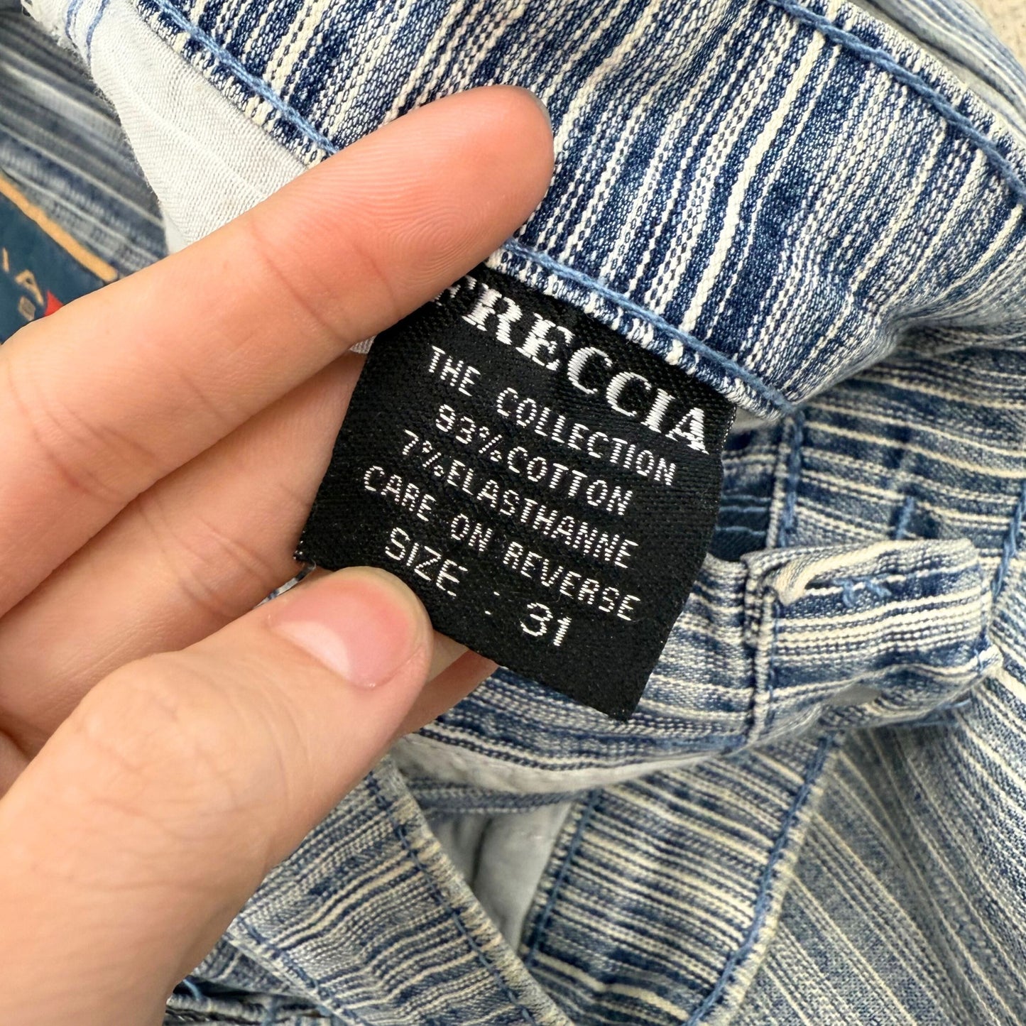 Freccia Striped Denim Straight Fit Jeans