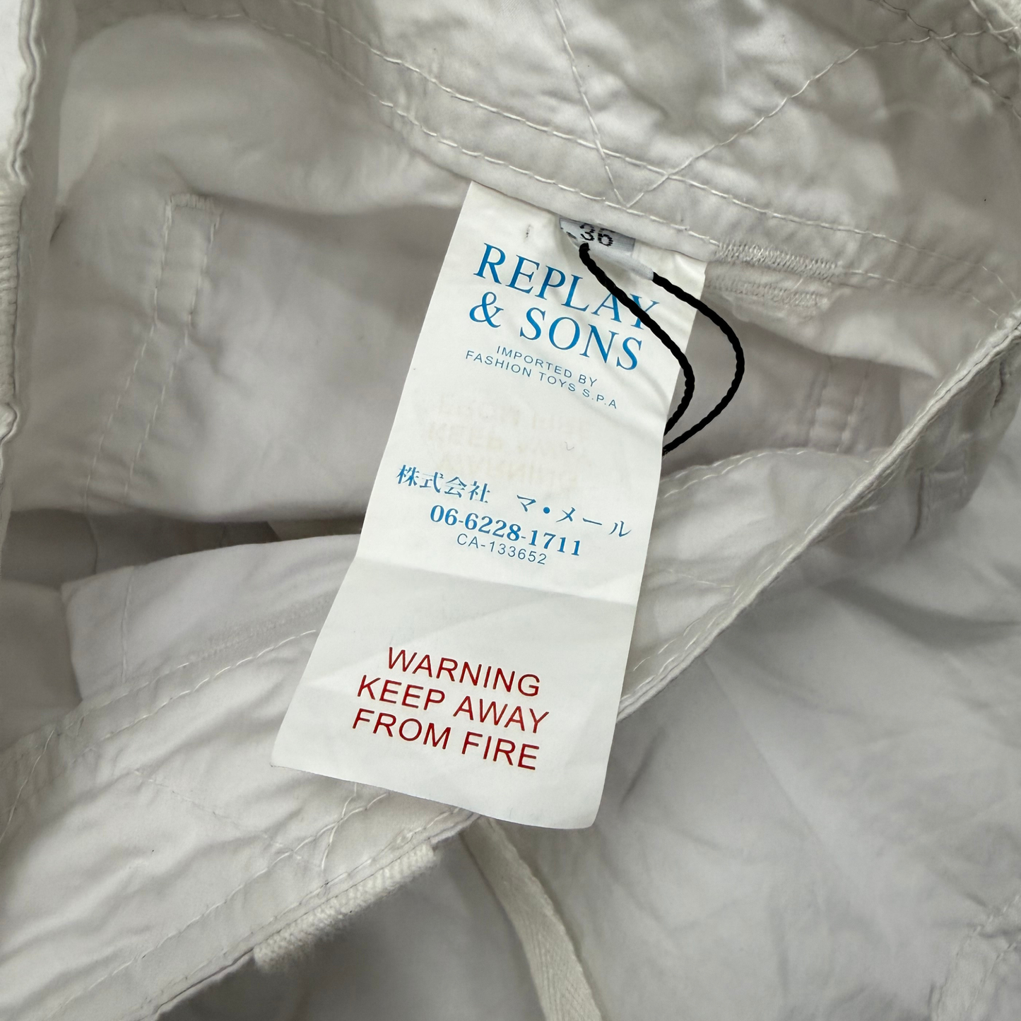 Replay & Sons White Cargo Midi Skirt