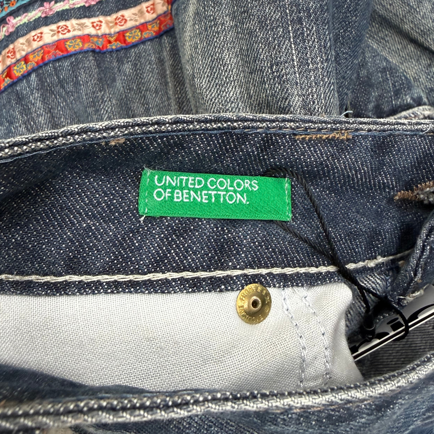 United Colors of Benetton Denim Tiered Mini Skirt
