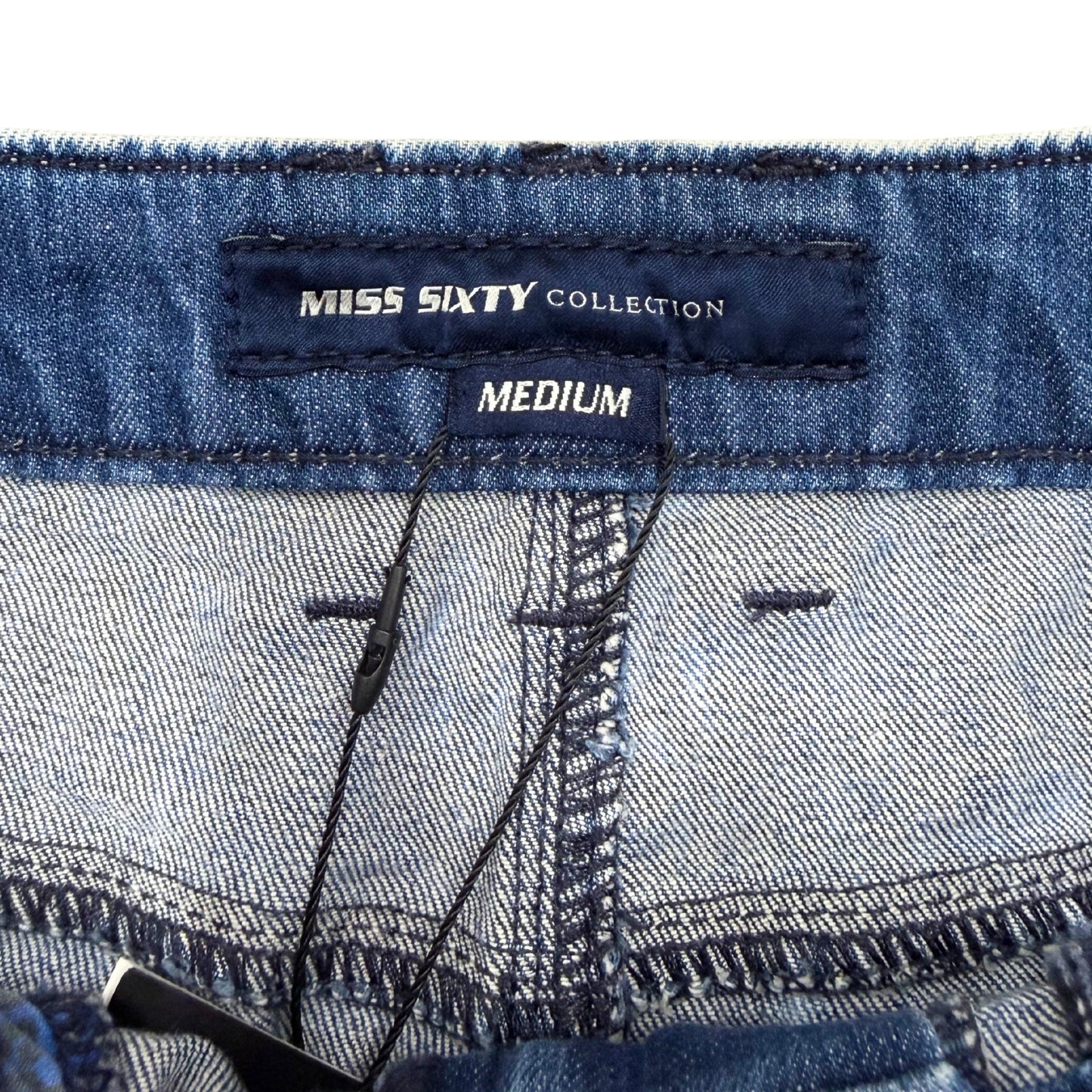 Miss Sixty Gold Denim Mini Skirt