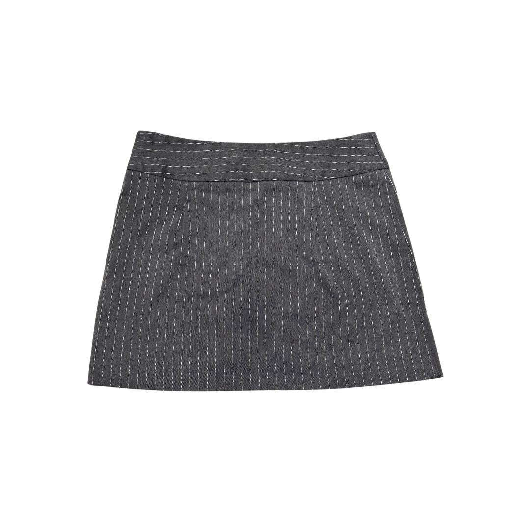 Forever 21 Gray Striped Mini Skirt