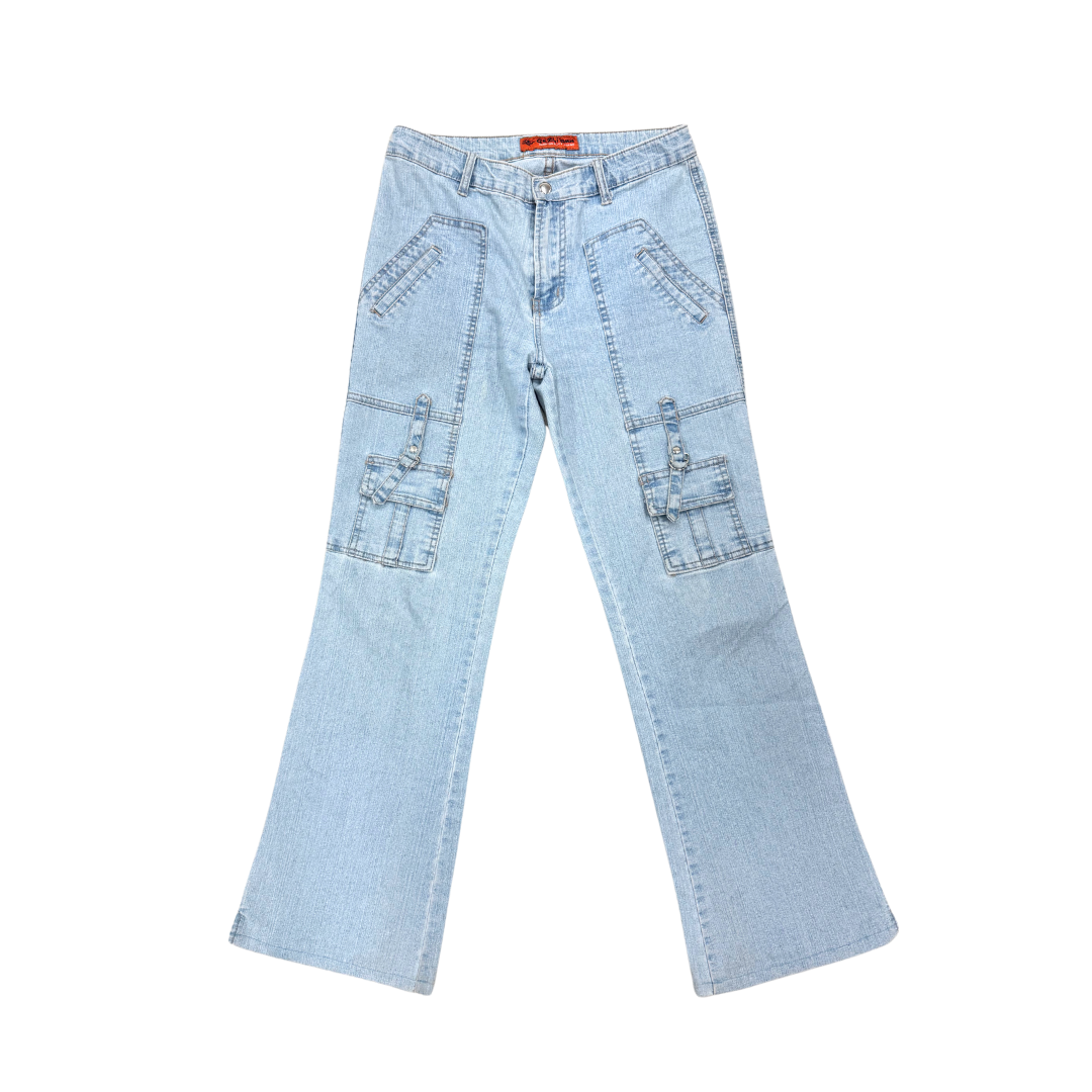 Ge Zhi Dun Denim Cargo Jeans
