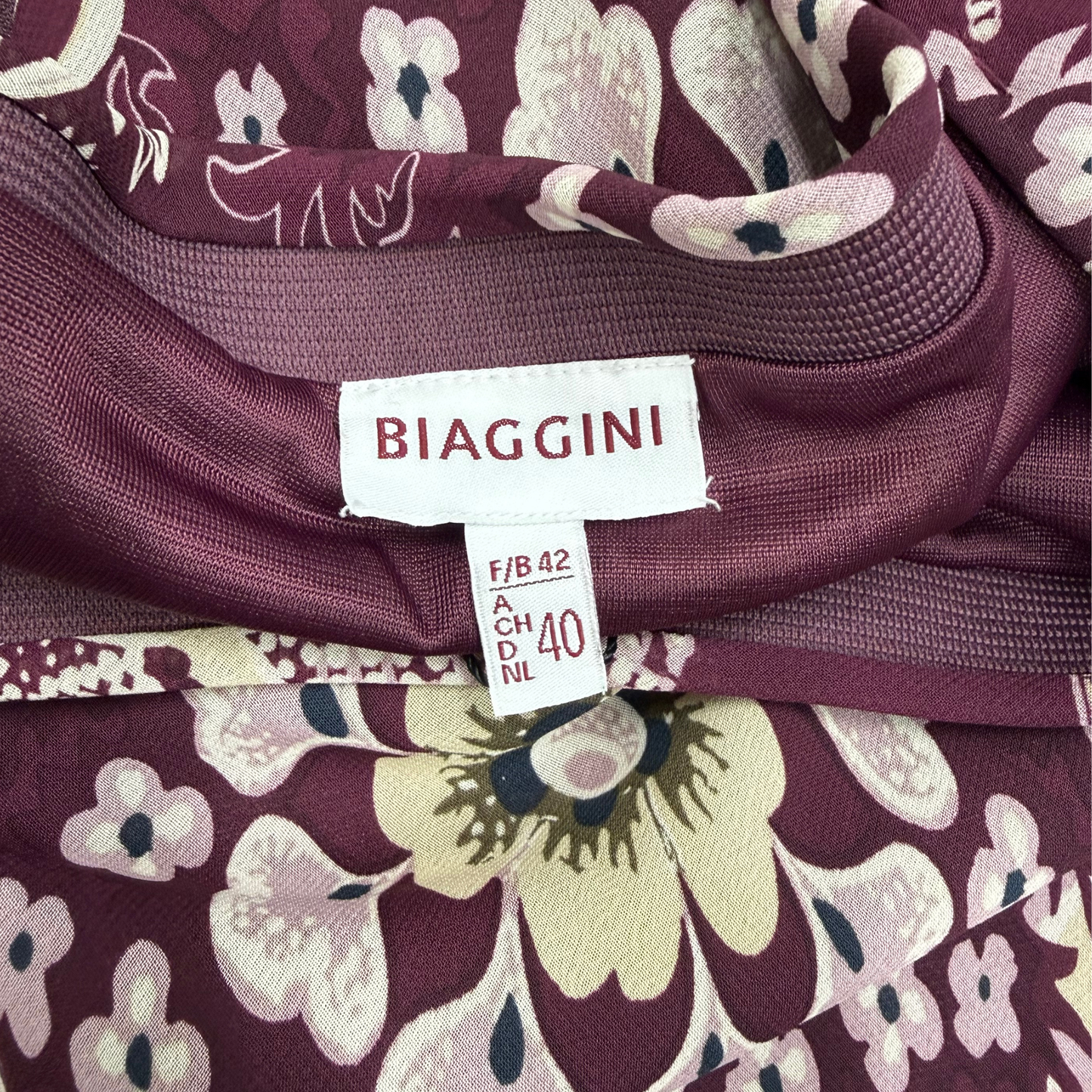 Biaggini Purple Floral Midi Skirt