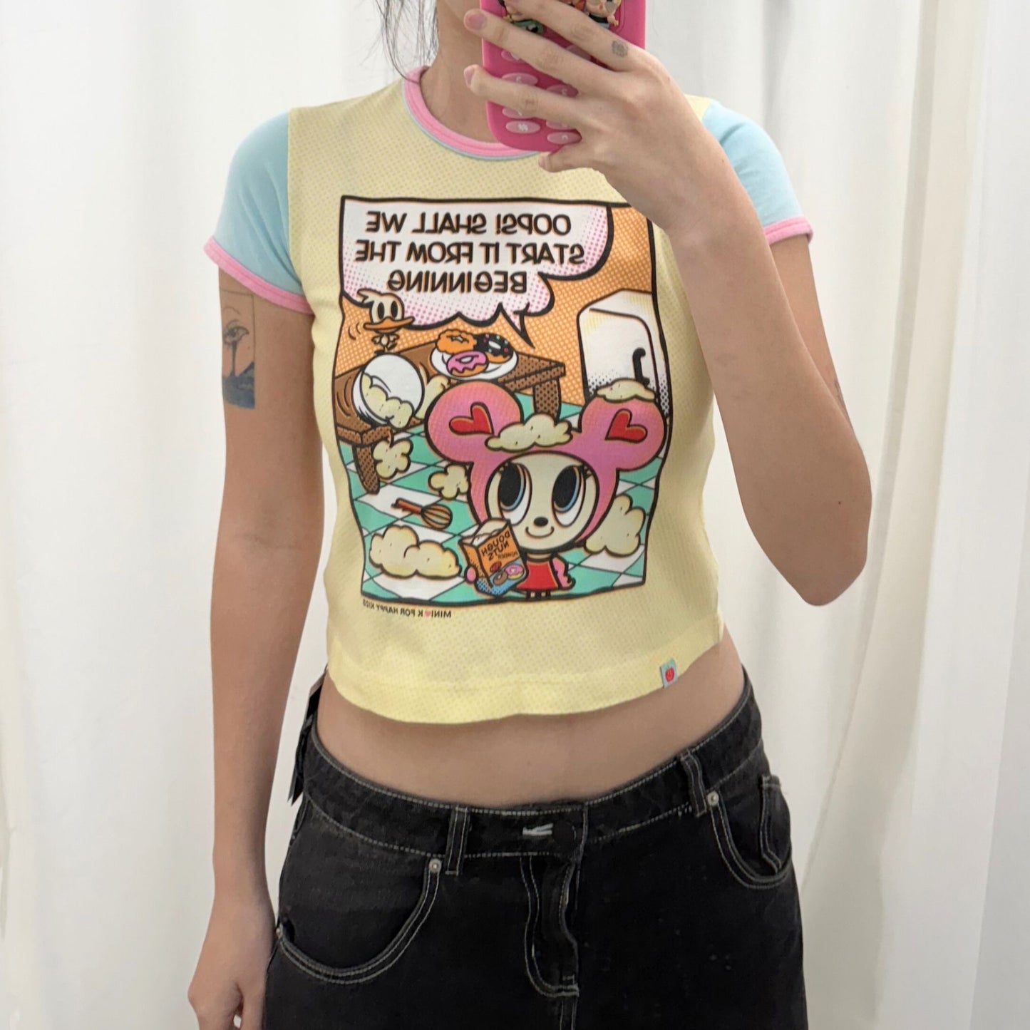 Mini K Yellow Graphic Baby Tee