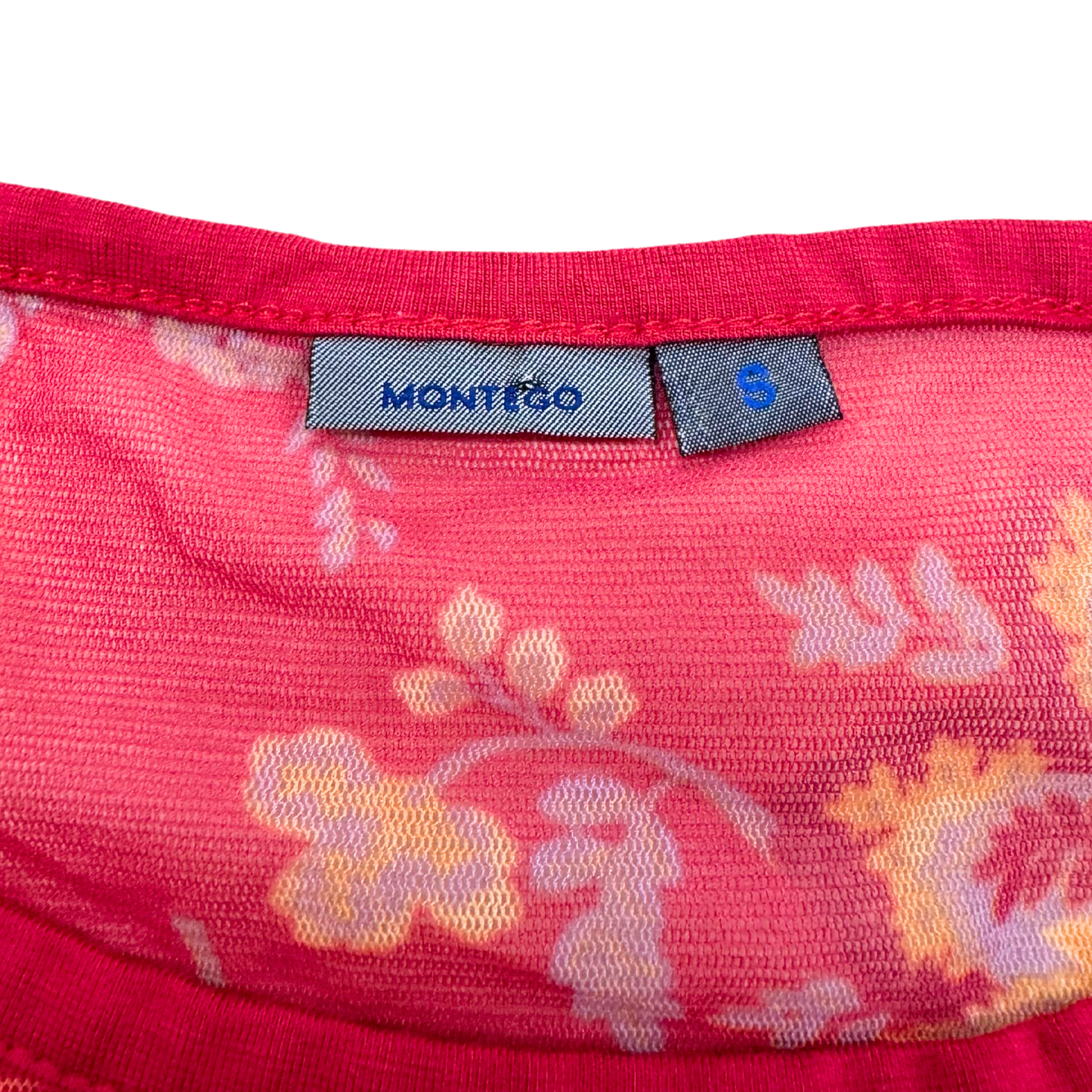 Montego Red Mesh Top