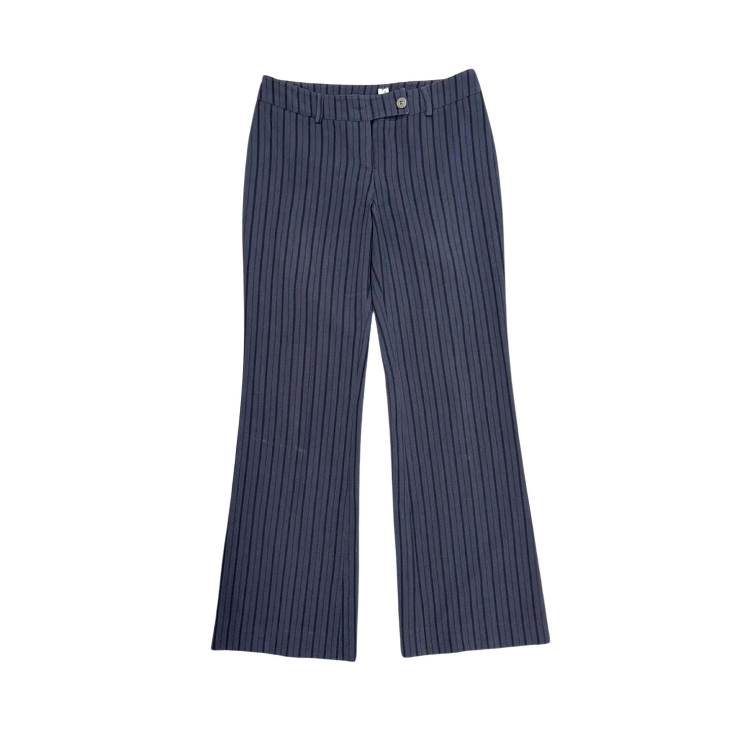 Gray Striped Straigh Fit Trouser