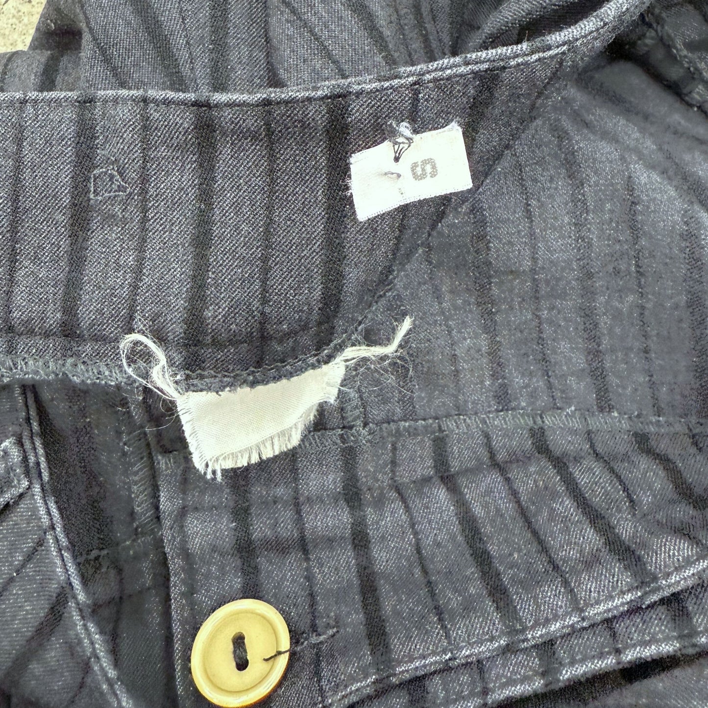 Gray Striped Straigh Fit Trouser