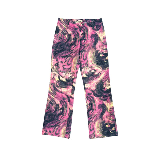 Favori Purple Yellow Paint Brushed Pant