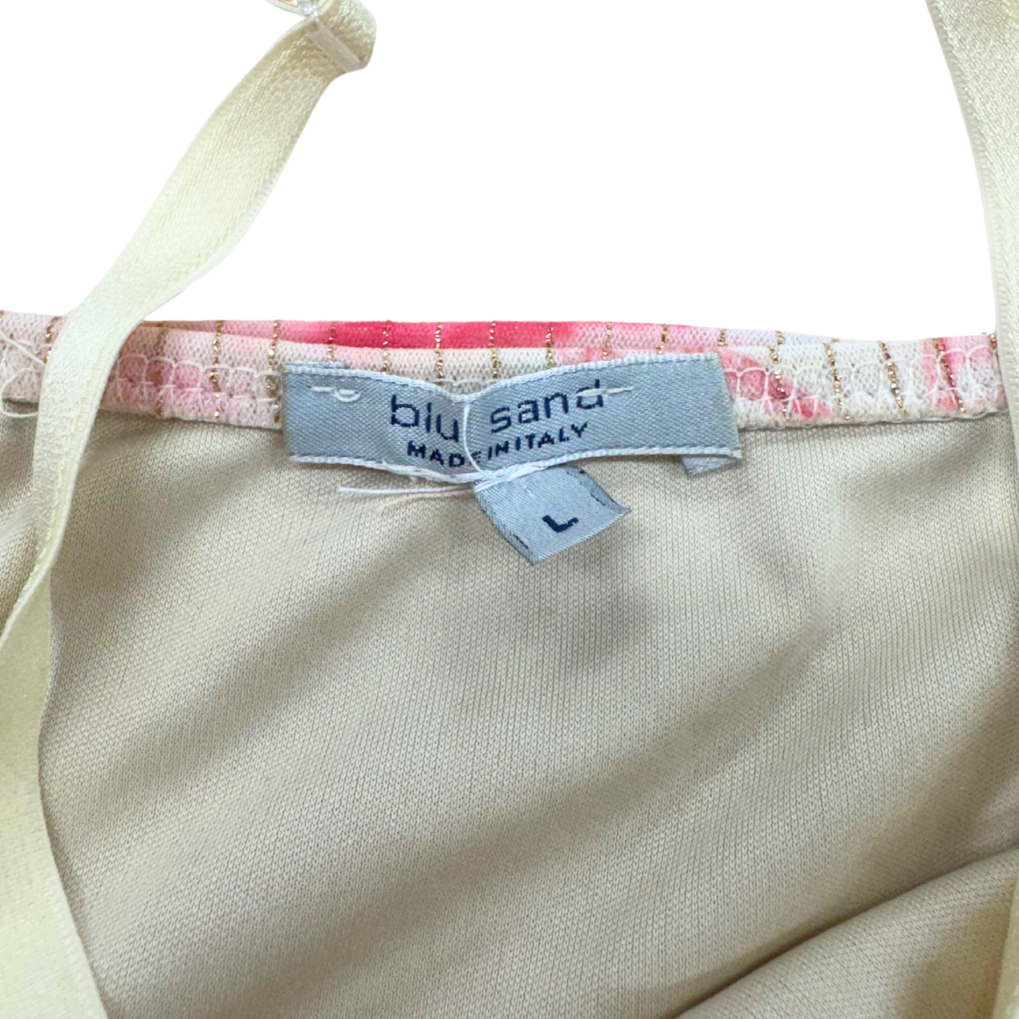 Blu Sand Pink Lace Ruched Tank Top