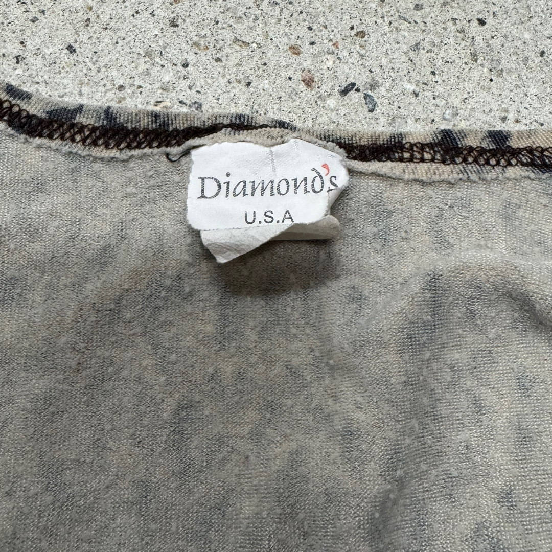 Diamond's Gray Leopard Print Top
