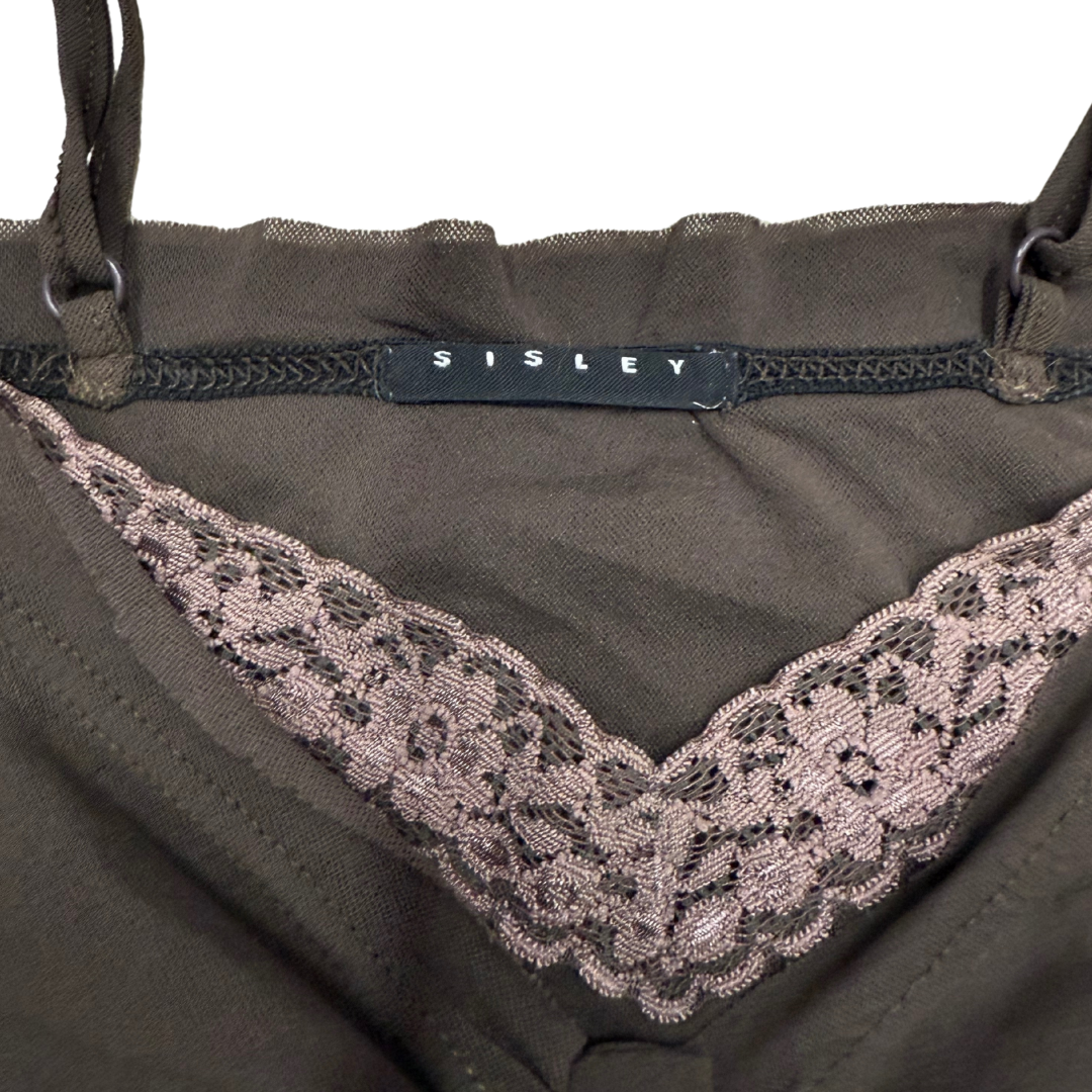 Sisley Brown Lace Top