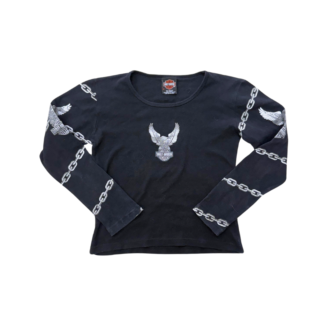 Harley Davidson Black Long Sleeve Top