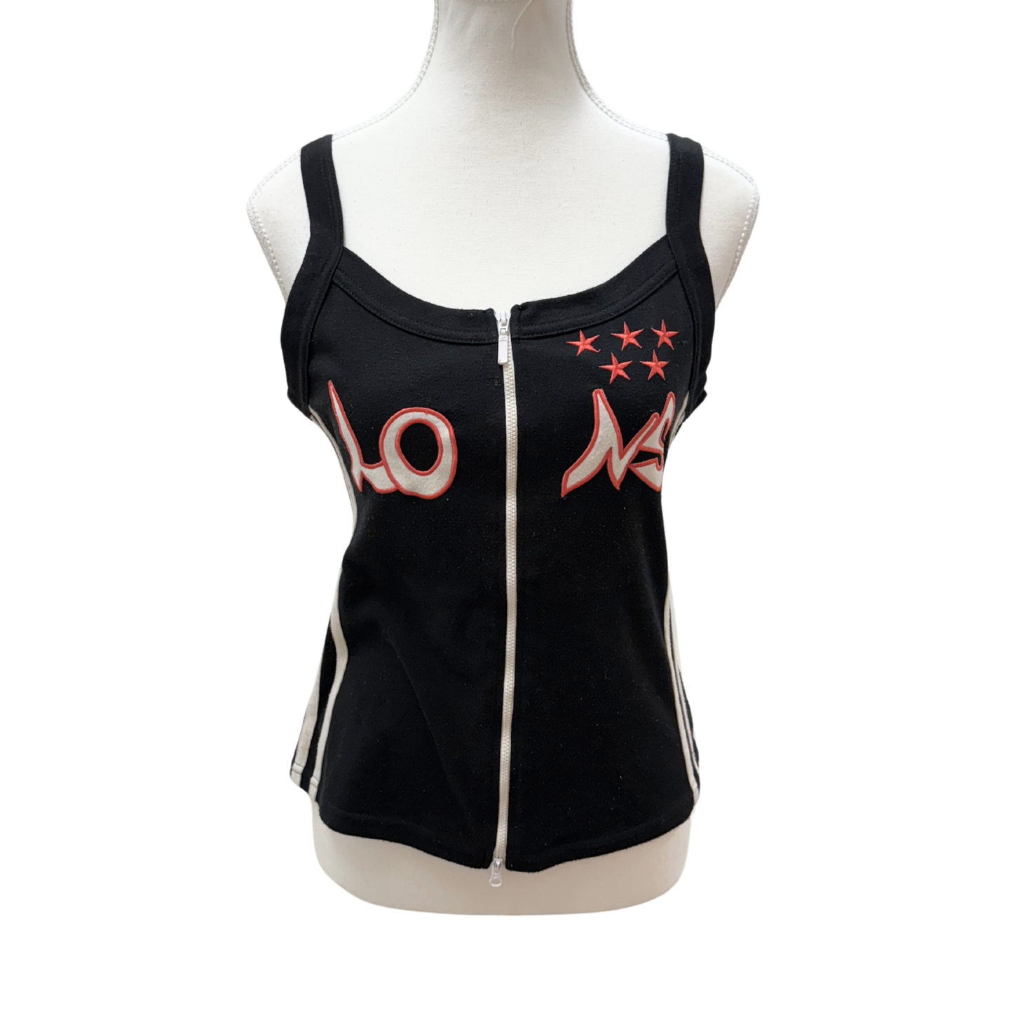 Lonsriver Black Zip Up Tank Top