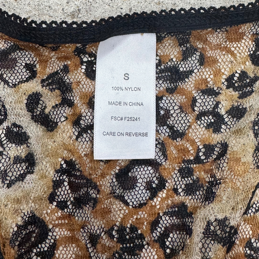 Brown Cheetah Print Mesh Tank Top