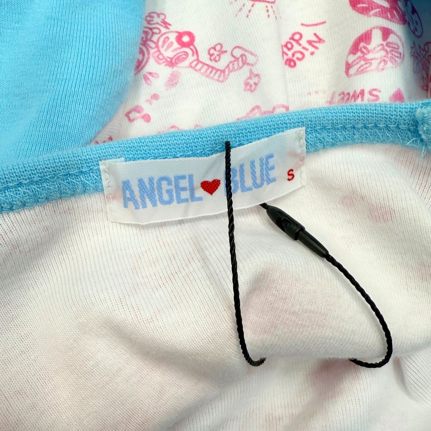 Angel Blue White Blue Long Sleeve Top