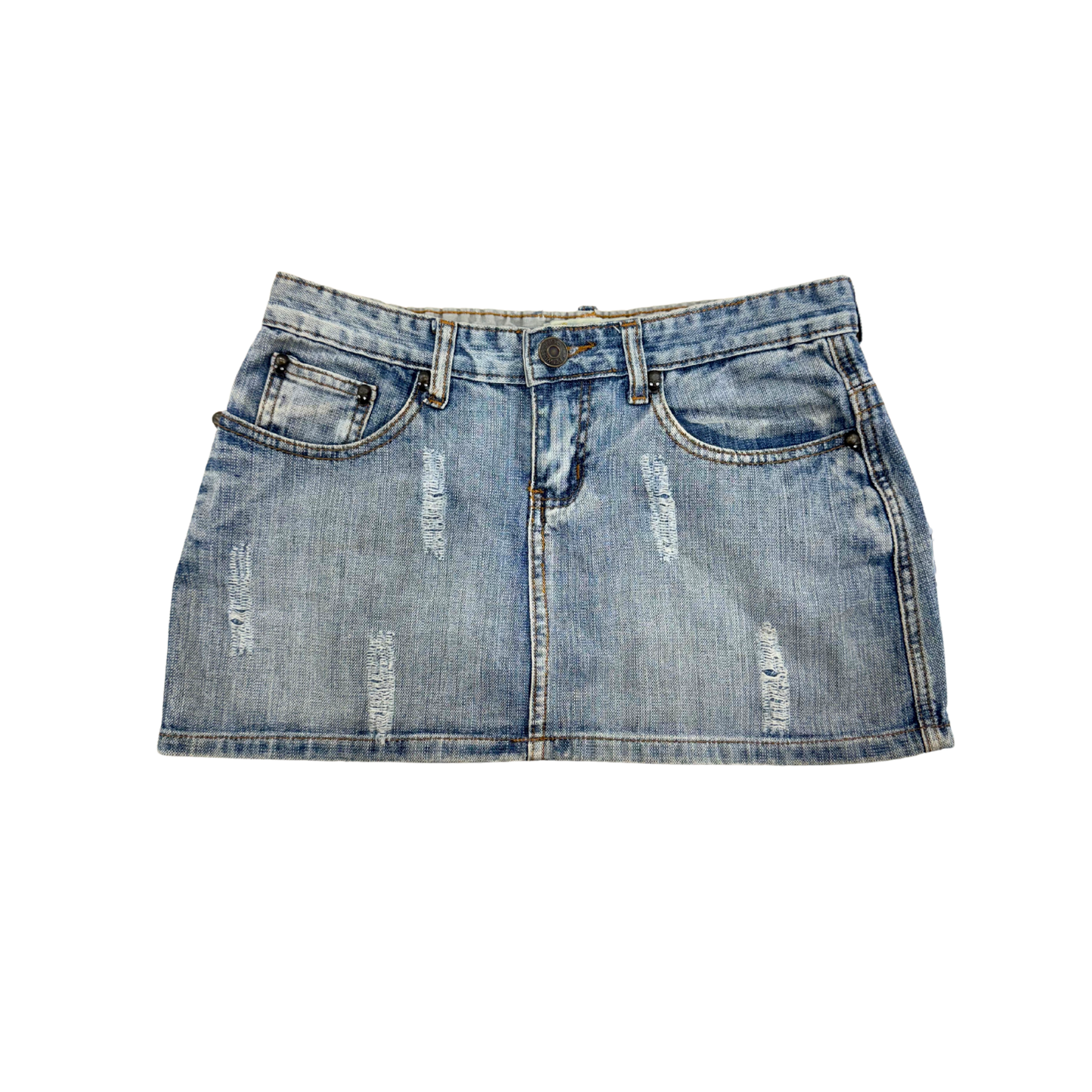 Power Miss Denim Mini Skirt